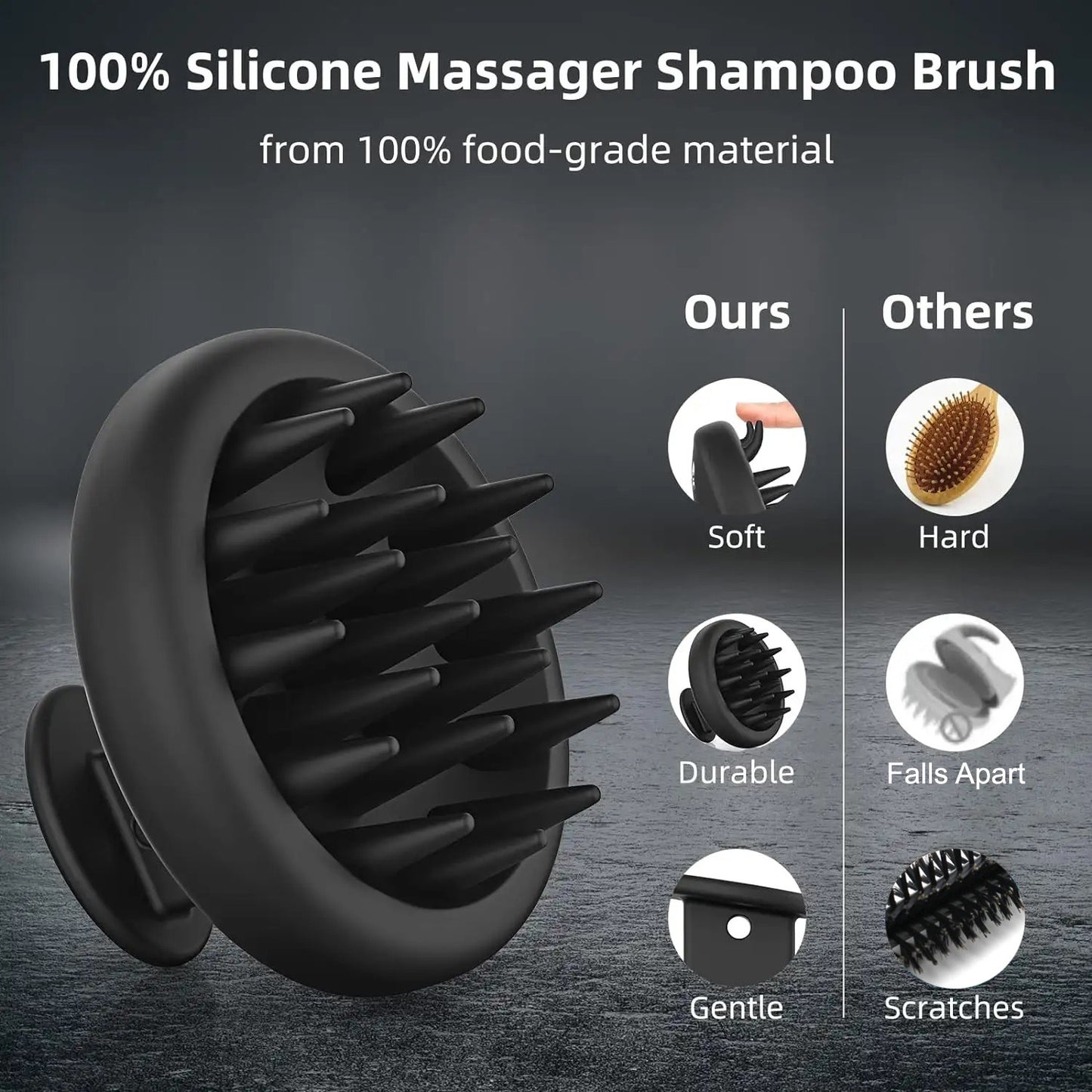Scalp Massager Scrubber - Silicone - Apex Hair Care