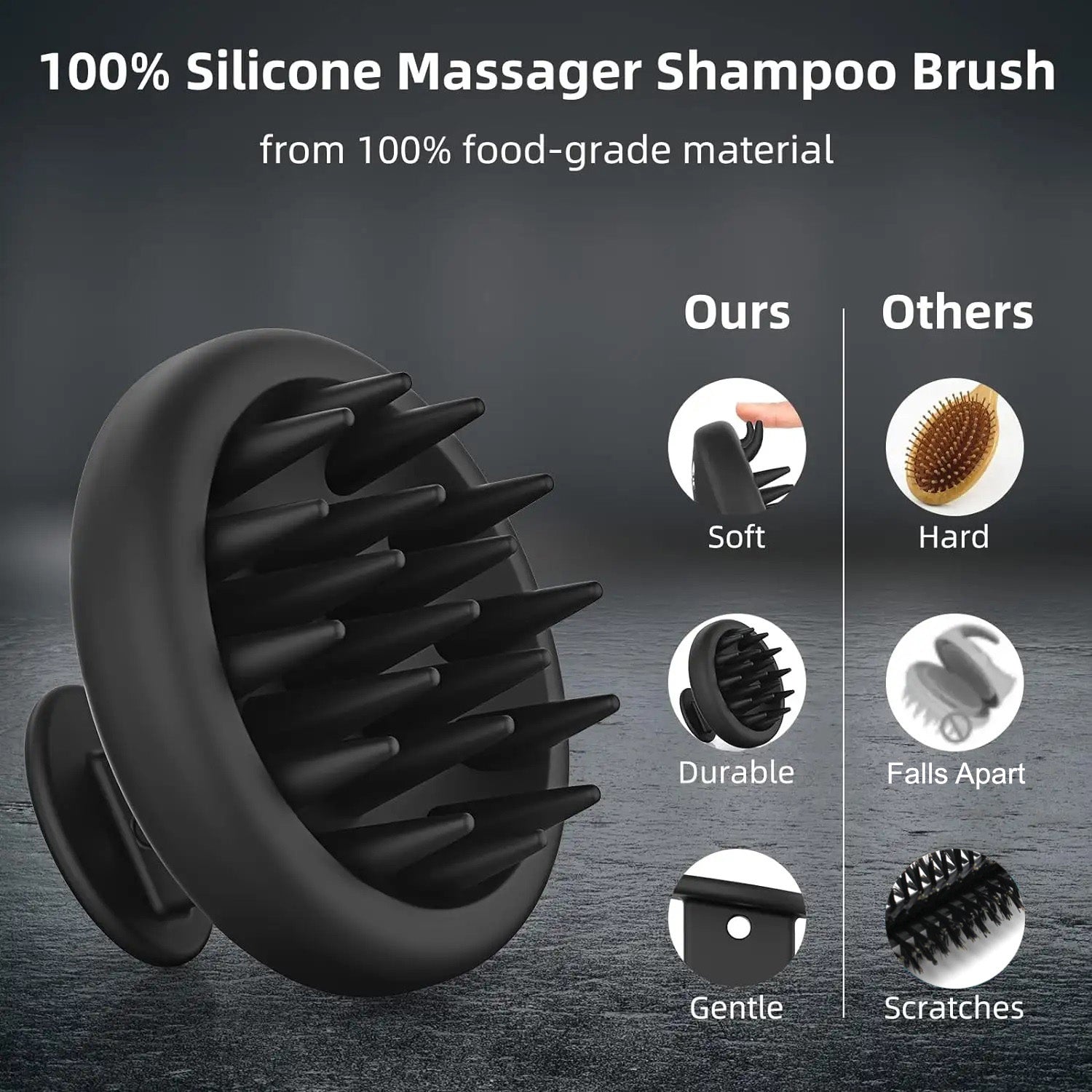 Scalp Massager Scrubber - Silicone - Apex Hair Care